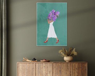 Boho-jurk Iris blauwgroen van Sarah Manovski