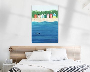 Beach Huts by longwayhome