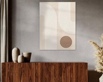 Beige Arc Poster by Elena Ristova