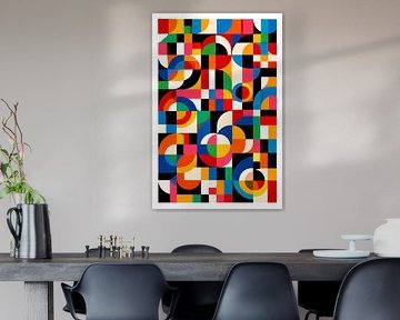 Gedurfde moderne geometrische mozaïek van irgian firmansyah