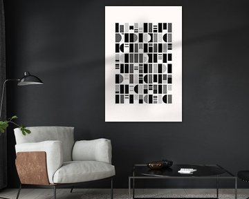 Monochrome geometrische rasterkunst van irgian firmansyah