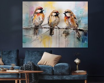 Vogel Leinwandkunst von Blickfänger Gemälde