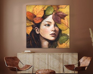 Entouré de feuilles