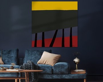 5 trees in a row von Martin Groenhout