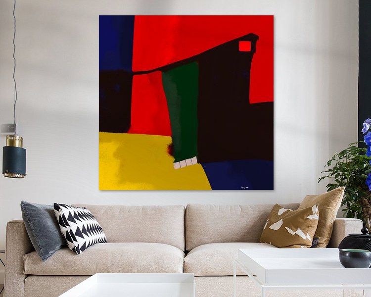 Voorbeeld van het werk in een kamer