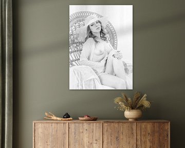 female nude in high key style