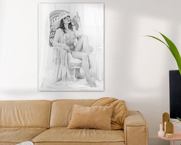 female nude in high key style