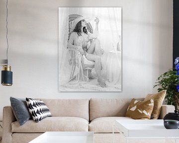 female nude in high key style