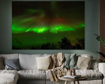 Nordlicht Aurora borealis Island von Dick Hoogenboom