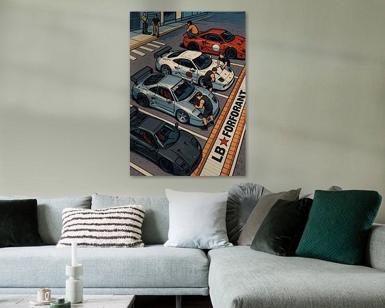 Voorbeeld van het werk in een kamer