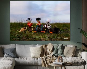 Valentine's Day bench with Fubby Love's humour.
