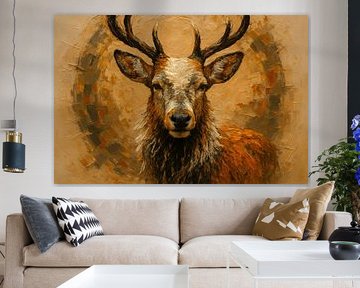 Cerf élaphe pour motif circulaire sur Imperial Art House