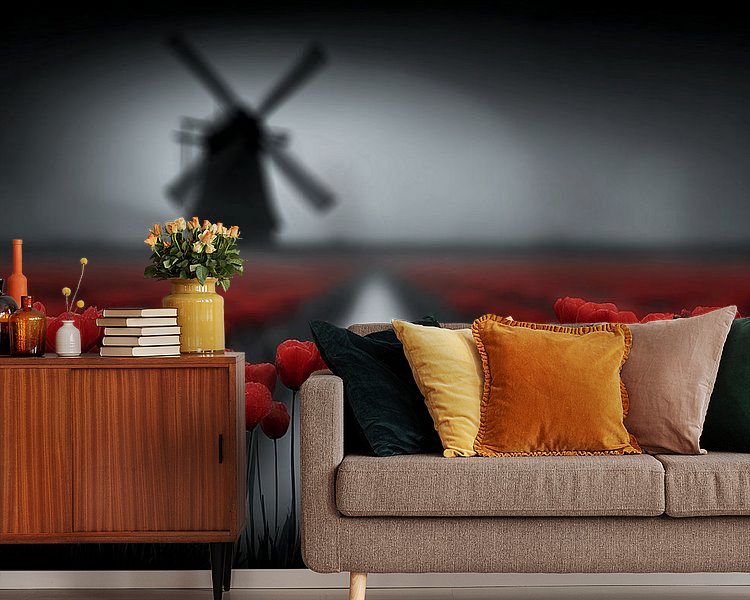 Voorbeeld van het werk in een kamer