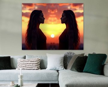 Double der Schönheit bei Sonnenaufgang