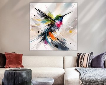 Colibri vif en plein vol