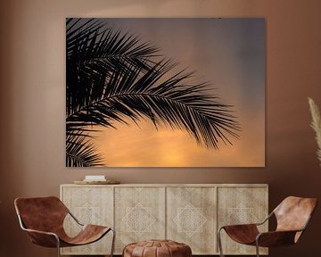 Palmwedel zu Sonnenuntergang von Tobias Wartenberg