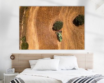 Chickpea harvest from the air by Ewold Kooistra