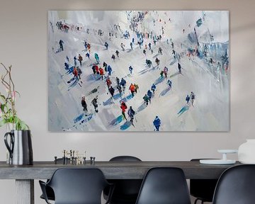 Skifahrer von oben von Lauren Wilde