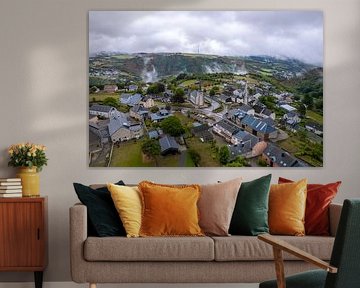Bourscheid Village in the Mist from the Air by Ewold Kooistra