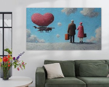 Romantic Surreal Valentine's Day Art by Aden Pink Studio