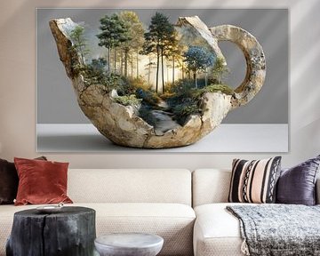 Bos in vaas kruik panorama