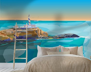 Voorbeeld van het werk in een kamer