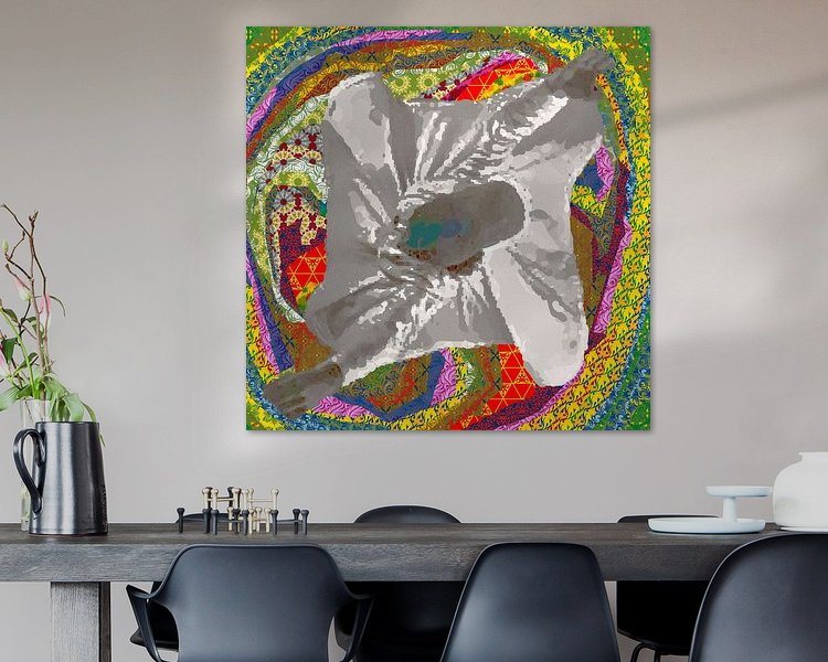 Voorbeeld van het werk in een kamer