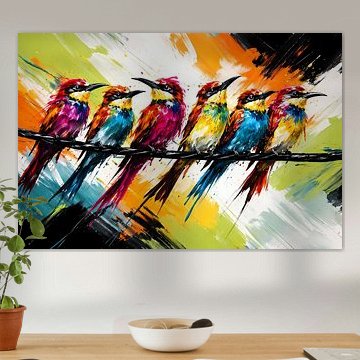 Bienenfresser auf einem Draht