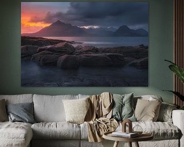 Zonsondergang op Isle of Skye van Frans van der Boom