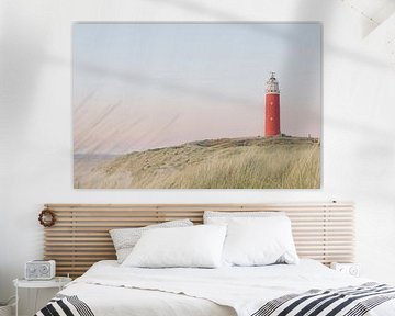 Le phare d'Eierland au coucher du soleil | Photographie de voyage imprimée | Texel, Pays-Bas