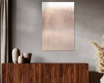 Nebel an einem See bei Sonnenaufgang | Reisefotografie-Druck | Kuusamo, Finnland