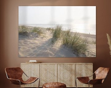 Coucher de soleil sur la plage | photographie de voyage imprimée | Pays-Bas