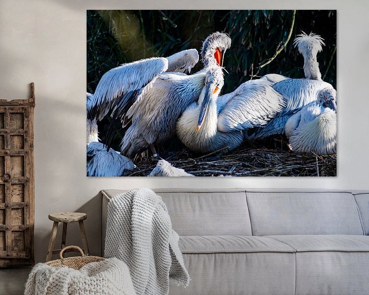 Voorbeeld van het werk in een kamer