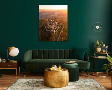 Hohenzollern Castle – Gouden zonsopkomst boven een koninklijk icoon van Ewold Kooistra