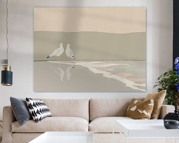 Stille_Küste_Vögel_Gelassenheit von Cats & Dotz