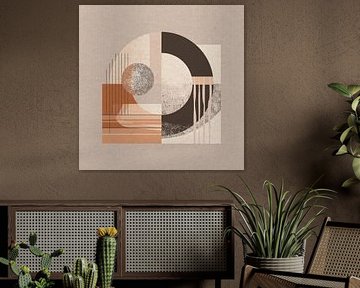 Dialog von Kreis und Linie im stillen Raum der Formen I