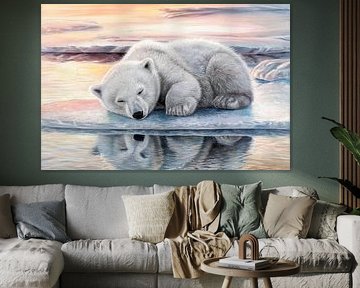 IJsbeerwelp rust op ijsschots van Imperial Art House