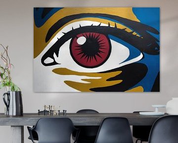 Grafisches Auge mit Iris von Imperial Art House