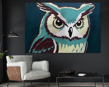 Grafische uil met grote ogen van Imperial Art House