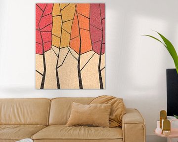 Mosaikkunst Herbstwald von Richard Laschon