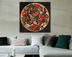 Voorbeeld van het werk in een kamer