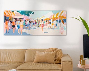 Summer People | Summer Market by Eye catching paintings