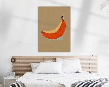Stilisierte Banane: Minimalistische Grafik von Niklas Maximilian