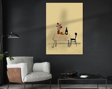 Stillleben mit gedecktem Tisch und Früchten von Niklas Maximilian