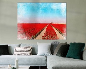 Les couleurs des champs de bulbes à fleurs aux Pays-Bas sur Danny de Klerk