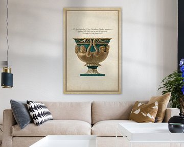 Vintage Piranesi | Glas in Türkis von Behindthegray