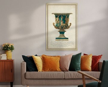 Vase vintage Goden de Piranesi | Turquoise sur Behindthegray