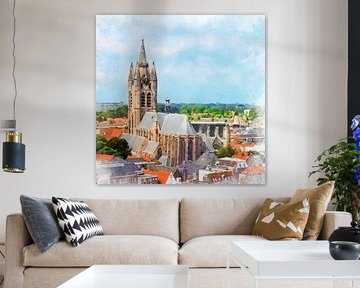 Ancienne église, Delft, Hollande-Méridionale, Pays-Bas sur Danny de Klerk