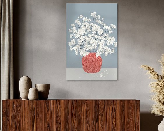 Voorbeeld van het werk in een kamer