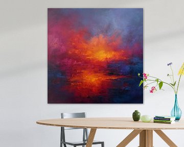 Soleil dans une mer ardente